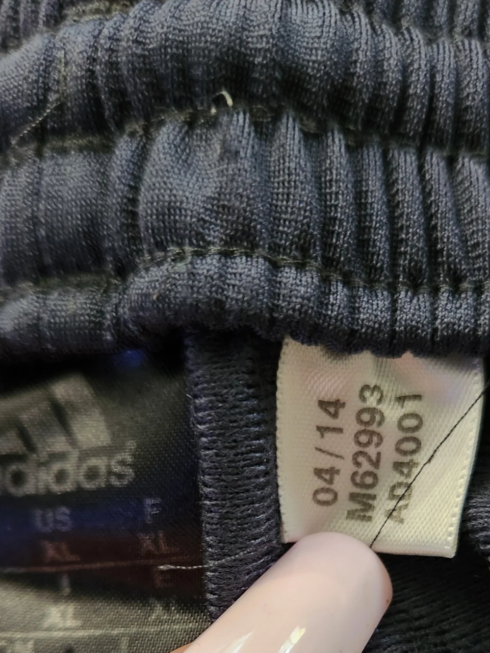 Vintage Adidas Black Blue Stripe Track Pants Mens XL 04/14